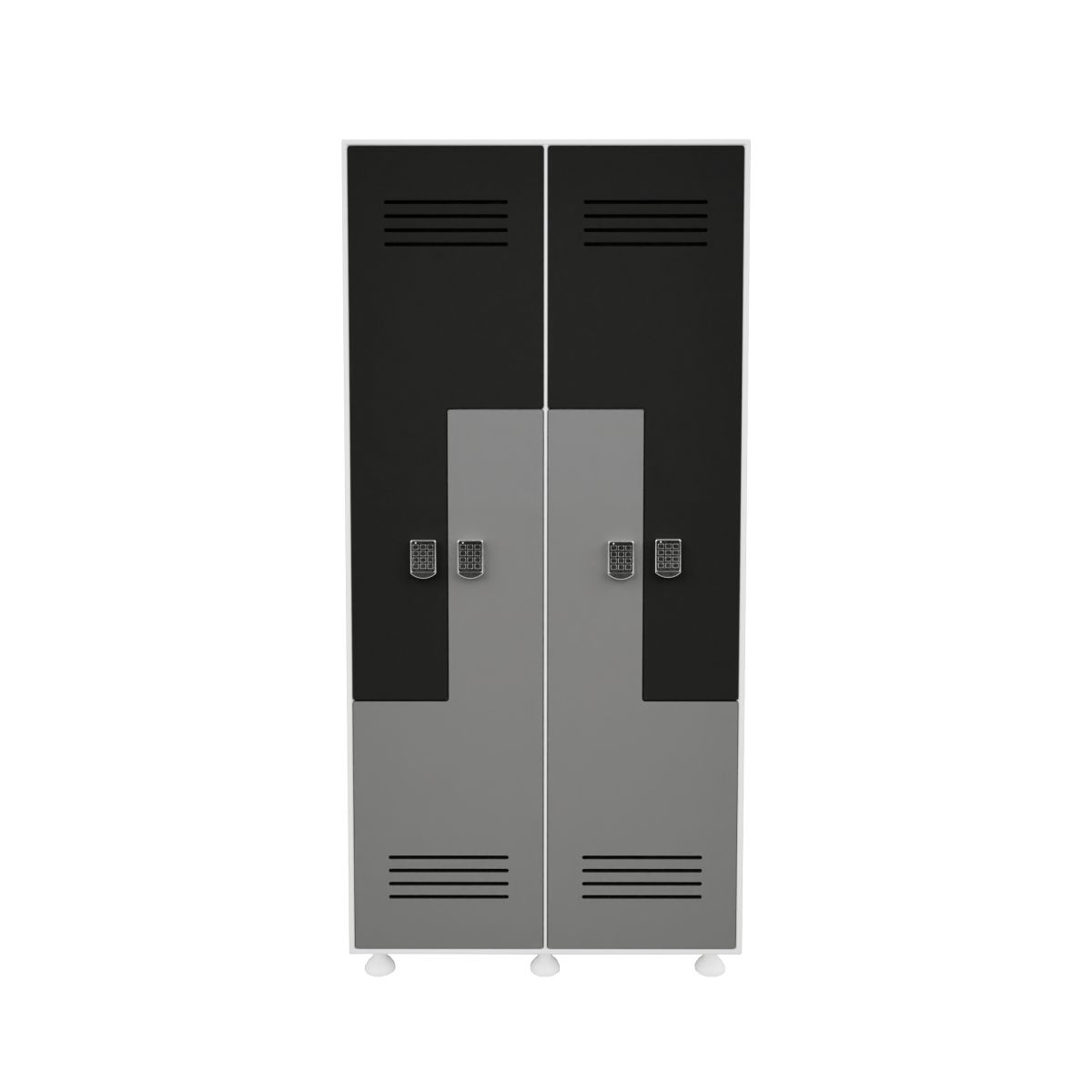 4-Kapaklı Z Tipi Ahşap Soyunma Dolabı